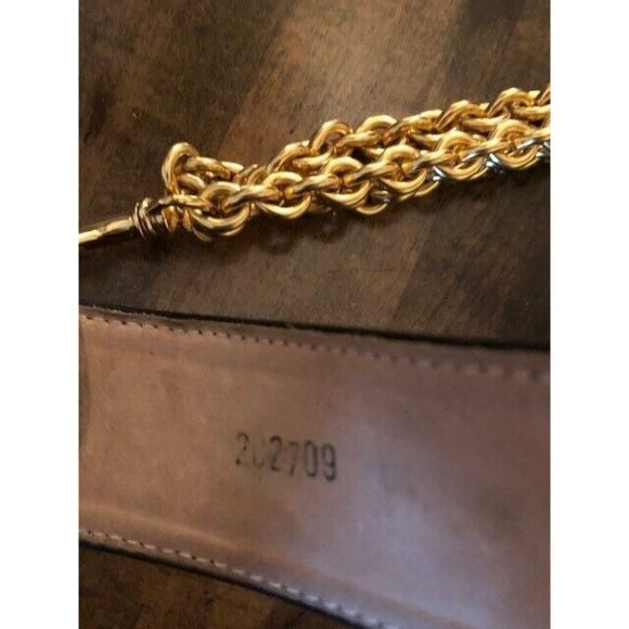 RARE VINTAGE ROBERT LEE MORRIS 4 DONNA KARAN GRIPOIX MALTESE CROSS LEATHER BELT - Picture 7 of 7